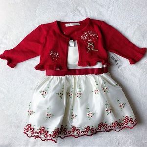 BNWT American Princess Holiday Red Dress Size 6M